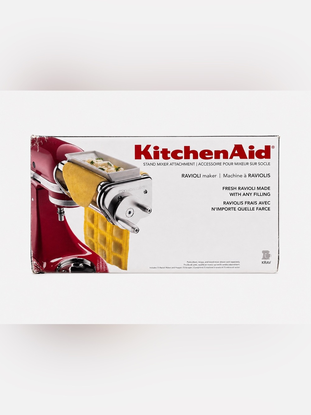 KitchenAid KRAV Ravioli Maker Stand Mixer Attachment With Box